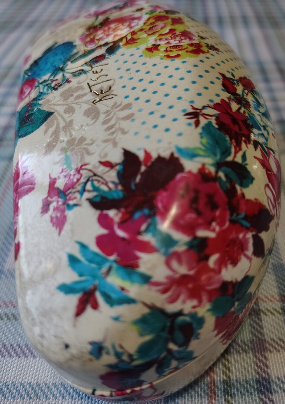 Vintage Betsey Johnson Sunglass Eyeglass Case Pink Floral w/Logo Hard Clam Case